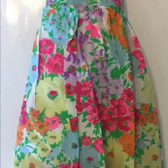 2/$20 Justice Floral Girl Full pleated Floral Skirt Cotton Sz 10 Sequins - Picture 5 of 7